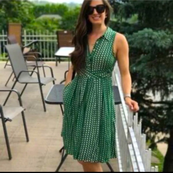 Anthropologie Dresses & Skirts - NWT Anthropologie 11.1 Tylho Brynn Green Polka Dot Dress 
Size Medium